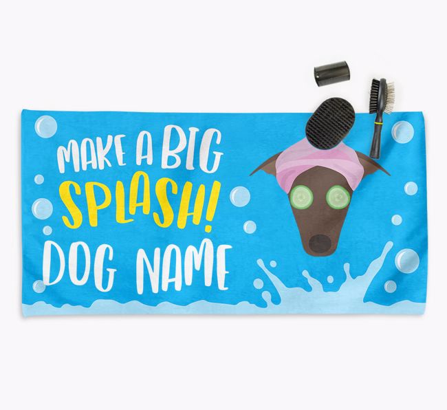 Personalised 'Make a BIG Splash' Towel for your {breedCommonName}